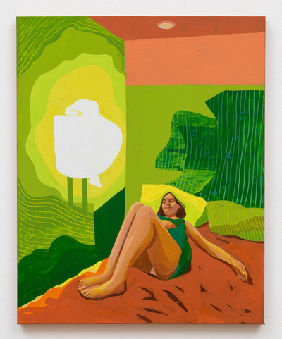 Hotel Room for The Night, 2022, 24” × 30”