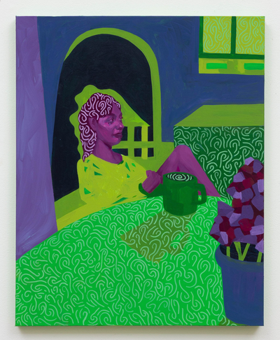 Purple Lady, 2022, 24” × 30”