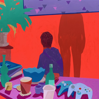 When I’m Alone, 2021, Acrylic on Canvas, 30” x 30”
