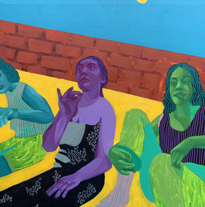 When We’re Together, 2021, Acrylic on Canvas, 30” x 30”